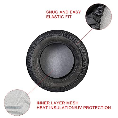 Spare Tire Cover Thickening Leather Universal Fit For Tire Cover Size 20-35 inch gallery