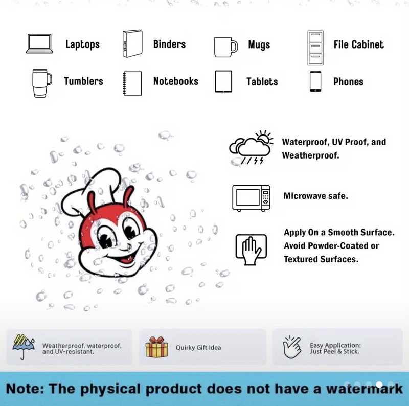 JOLLIBEE PHILIPPINES FAST FOOD 2.5” INCH VINYL DECAL DIECUT STICKER 1PC gallery