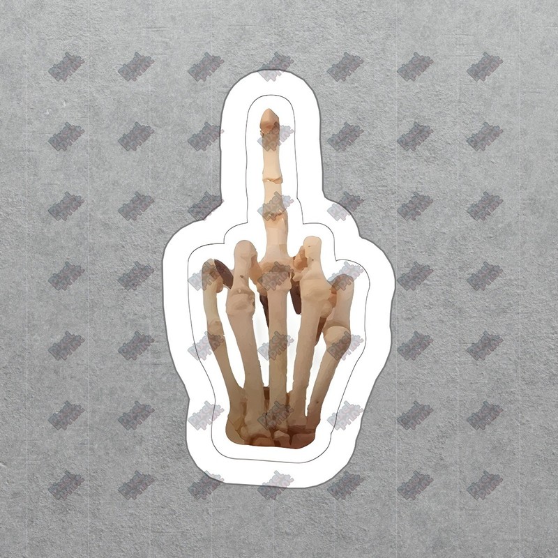 Unique Skeleton Hand Vinyl Sticker Funny Decal for Laptops, Water #958895