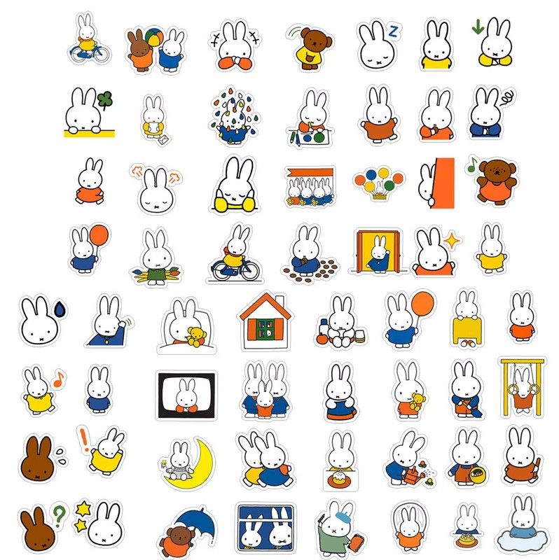 Miffy Stickers - 60 pieces- Stickers for Journals gallery