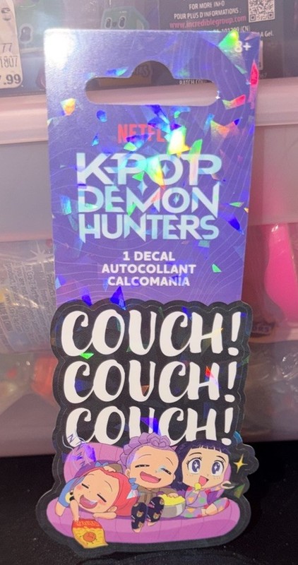 Kpop Demon Hunters sticker decal Waterproof water bottle laptop COUCH