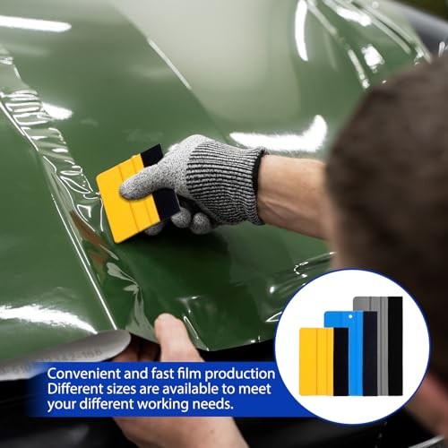 3 Pcs Squeegee for Vinyl, Black Felt Edge Vinyl Squeegee 4in, 5in, 6in Felt gallery