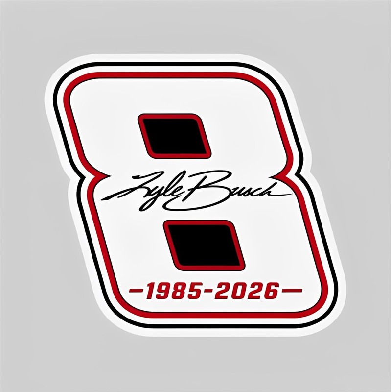 Kyle Busch Number 8 Logo Decal Sticker Car Truck Wall Mirror Phone Tumbler A