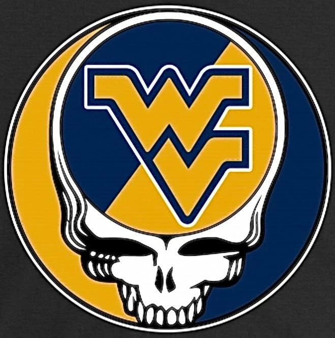GRATEFUL DEAD West Virginia Mountaineers Stealie Sticker *NEW* Measures 3″ x 3″