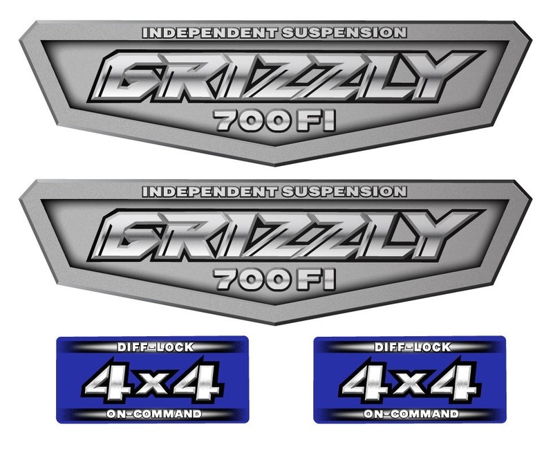 2007 Yamaha Grizzly 700 FI Emblem OEM Decal Graphic Sticker Kit