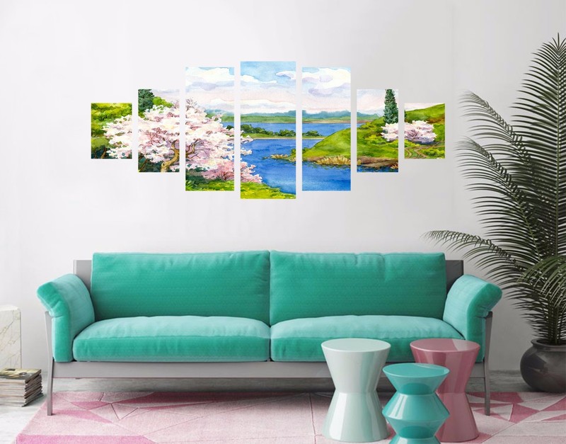 3D River Flowers 56 Unframed Print Wall Paper Decal Wall Deco Indoor AJ Wall gallery