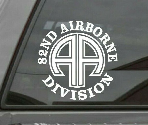 82nd AIRBORNE DIVISION TXT Vinyl Decal Sticker U.S. ARMY ALL AMERICAN 8″ x 8″
