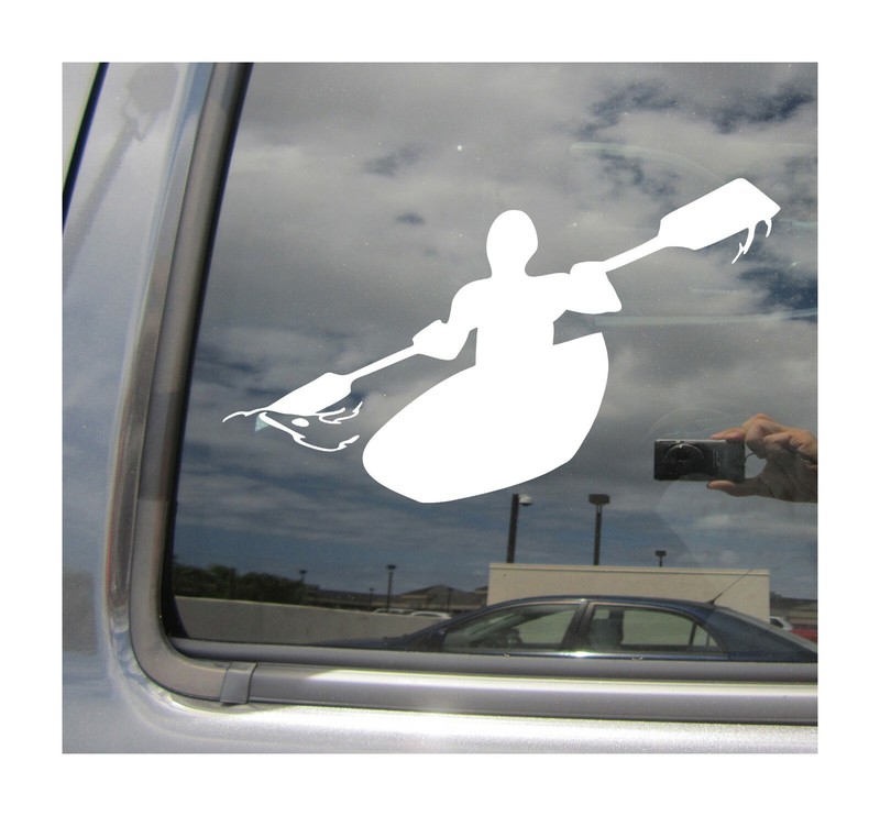 Kayak Canoe – Kayaking White Water – Car Auto Window Vinyl Decal Sticker 04056