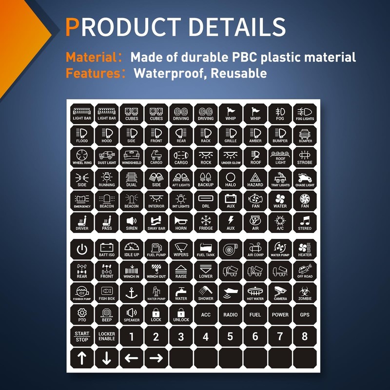 120PCS Switch Panel Stickers Multifunction Button Sticker for 6/8 Gang Label ... gallery