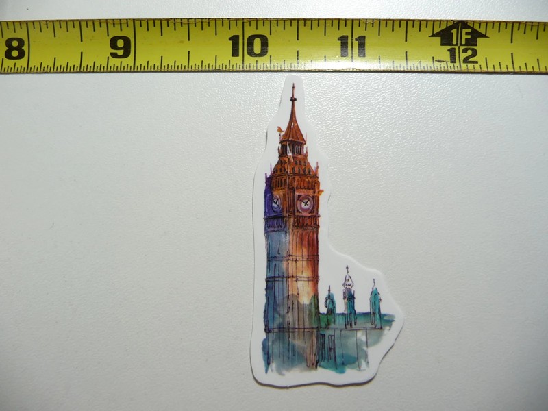 BIG BEN PARLIAMENT LONDON ENGLAND UK SMALL STICKER DECAL LANDMARK TOURIST