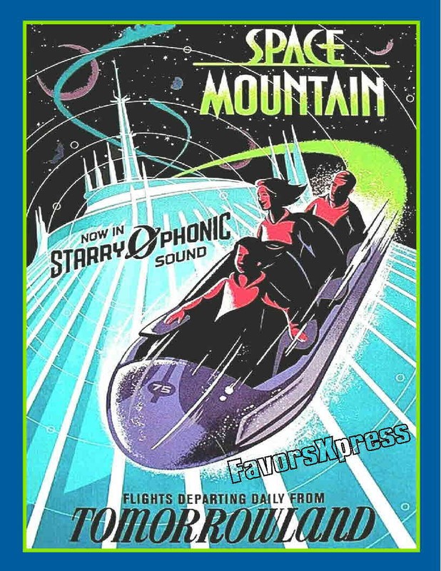 DISNEYWOLRD SPACE MOUNTAIN PROMO POSTER PHOTO MAGNET 3×4 in