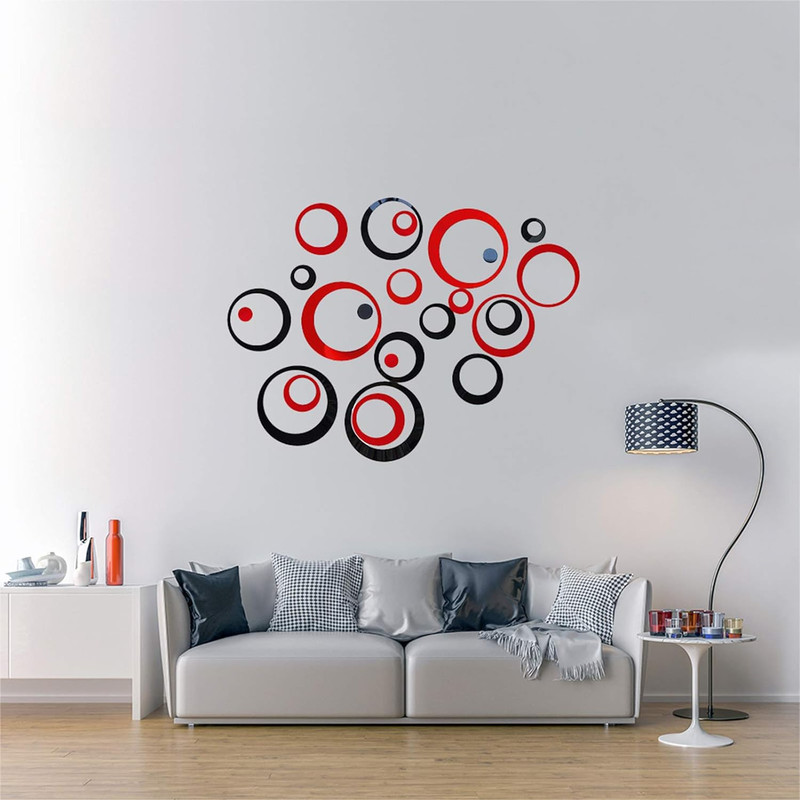 24 Piezas De Pegatinas De Pared De Espejo Circular De Acrilico Calcomanias De... gallery