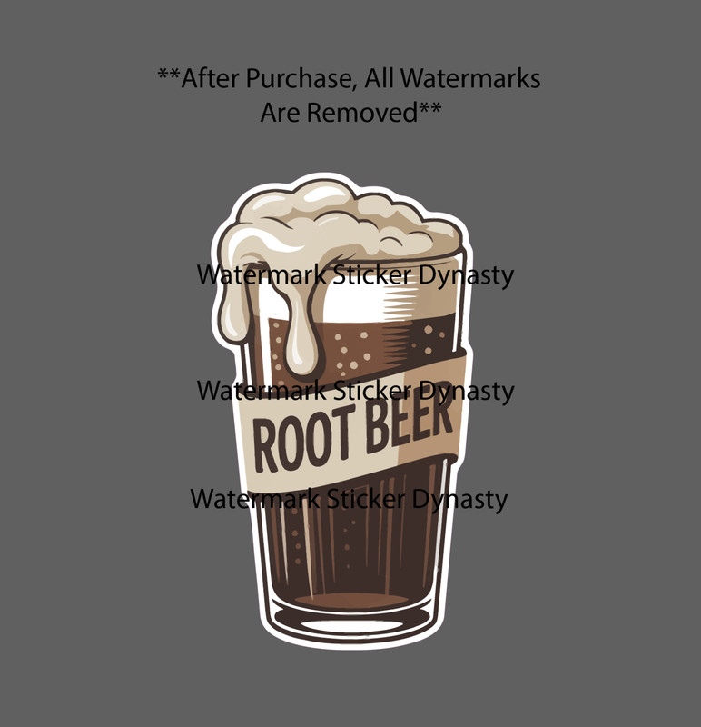 Root Beer Sticker Waterproof Decal Drink Beverage Dinner Food Gift NEW