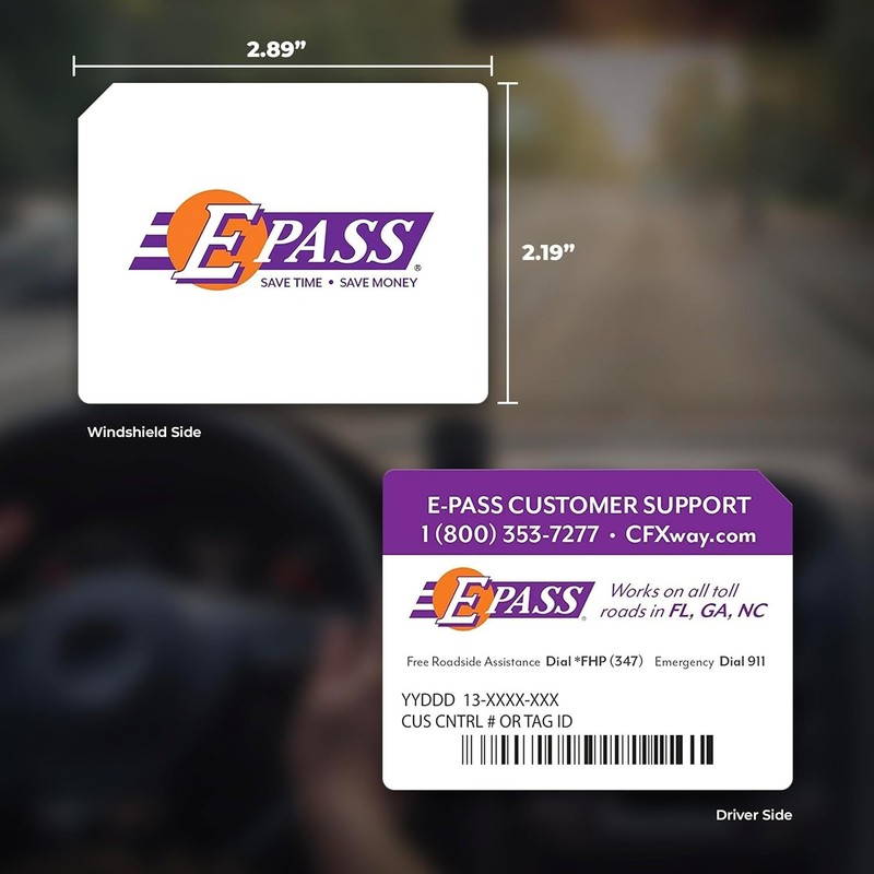 Electronic Toll Pass for Florida, Georgia, North Carolina - Easy Installation gallery