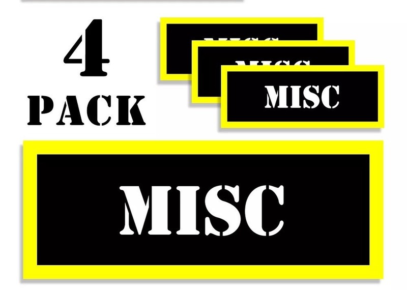 MISC Ammo Can Label Stickers Decal Ammunition (4 pack)