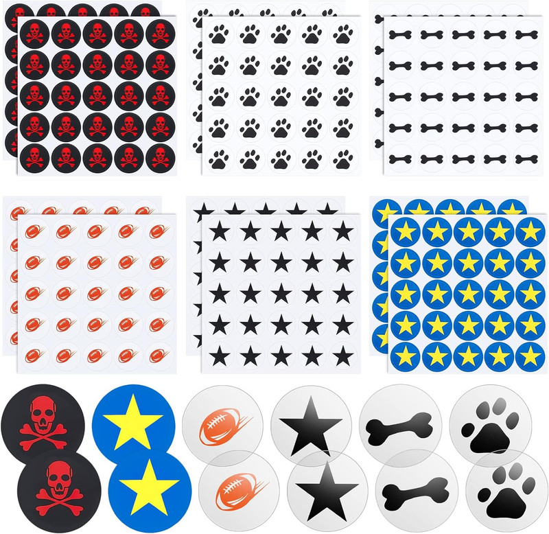 300 Pieces 12 Sheets Football Helmet Decals Football Award Stickers Clear Star S
