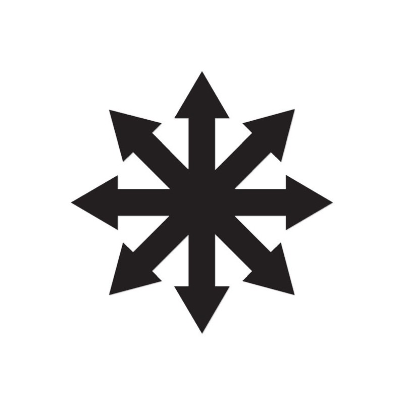 Chaos Symbol – Vinyl Decal Sticker – Multiple Color & Sizes – ebn156