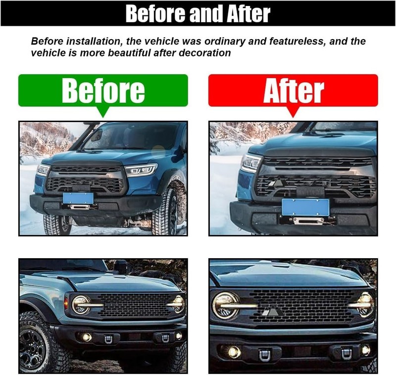 Durable Tri-Color Acrylic Car Grille Emblem - Easy Installation for All Cars gallery