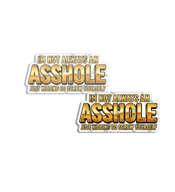 Im Not Always an A-hole Decal Funny SCREW YOU Sticker Made in USA 2 PACK