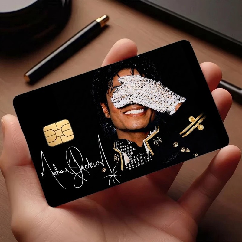 "King of Pop MJ Legend Credit Card Skin Anime Debit Card Vinyl Sticker gallery