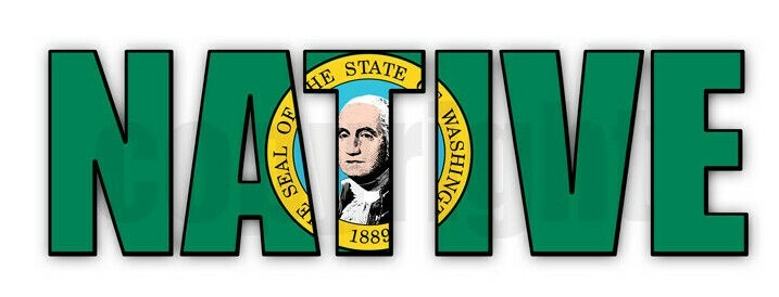 Washington Native Flag Stickers Flag Decals Washington Native Stickers