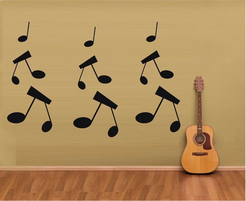 9 Music Notes – Cute – Vinyl Decal Home Décor 12″ x 18″