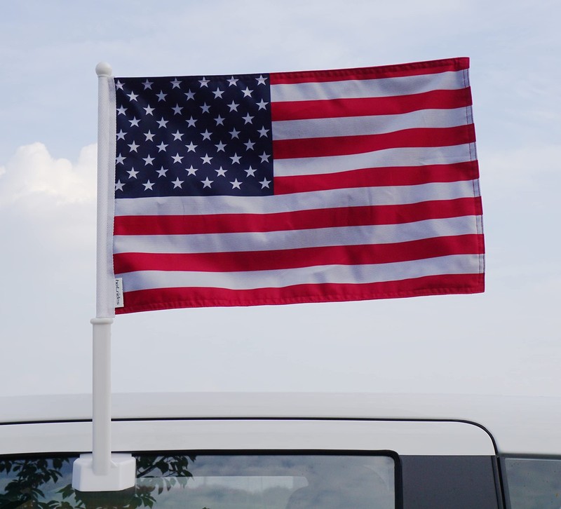 Premium Durable Double Sided Three Layers Heavy Duty Sleeve Car Flag 12“ x18”... gallery
