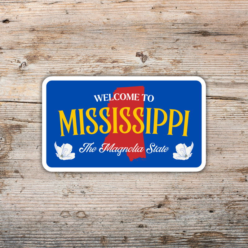 Welcome to Mississippi Sticker The Magnolia State Vinyl Waterproof Decal