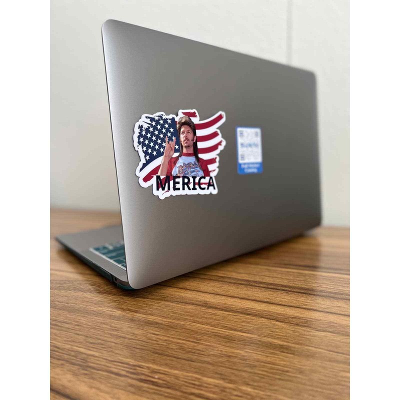 Joe Dirt Sticker | Merica | America | David Spade | 4" Vinyl Sticker | gallery