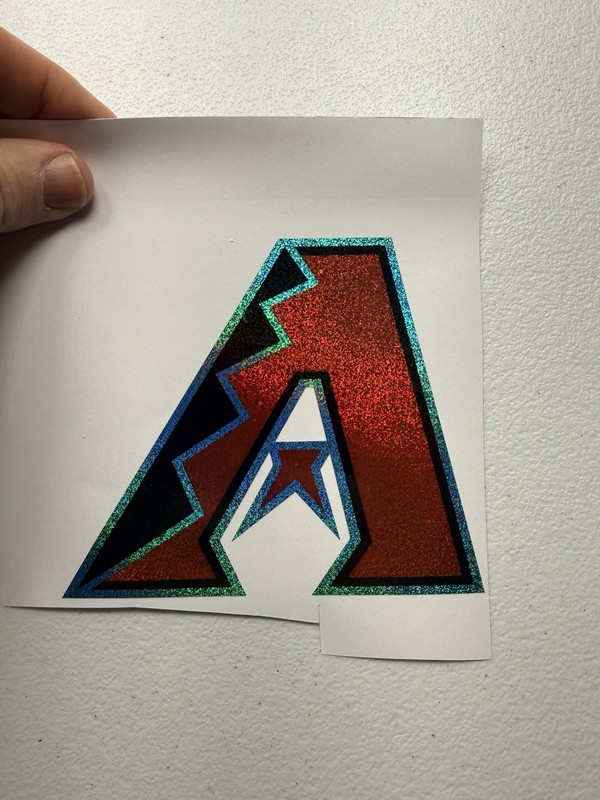 Arizona Diamondbacks Holographic Tiny Sparkle Vinyl Decal