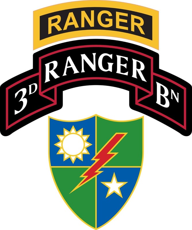 3rd Ranger Battalion Crest Tab Decal, Perma-Sticker, Full Color, $1 Shipping