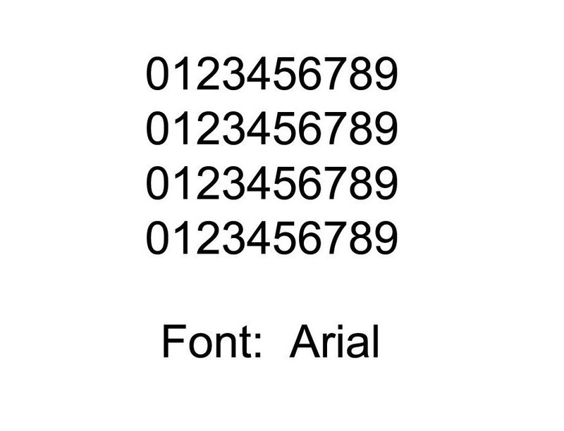 Vinyl Die Cut Decal Numbers Different Colors 0-10 gallery