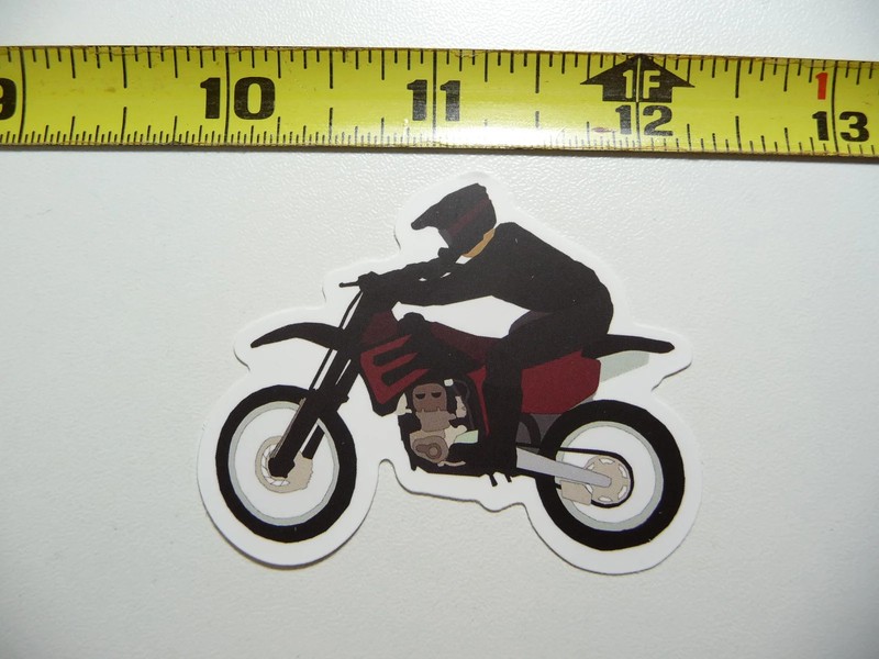 DIRT BIKE RACING SMALL STICKER DECAL MOTOCROSS RIDING MOTORCYCLE FUNNY