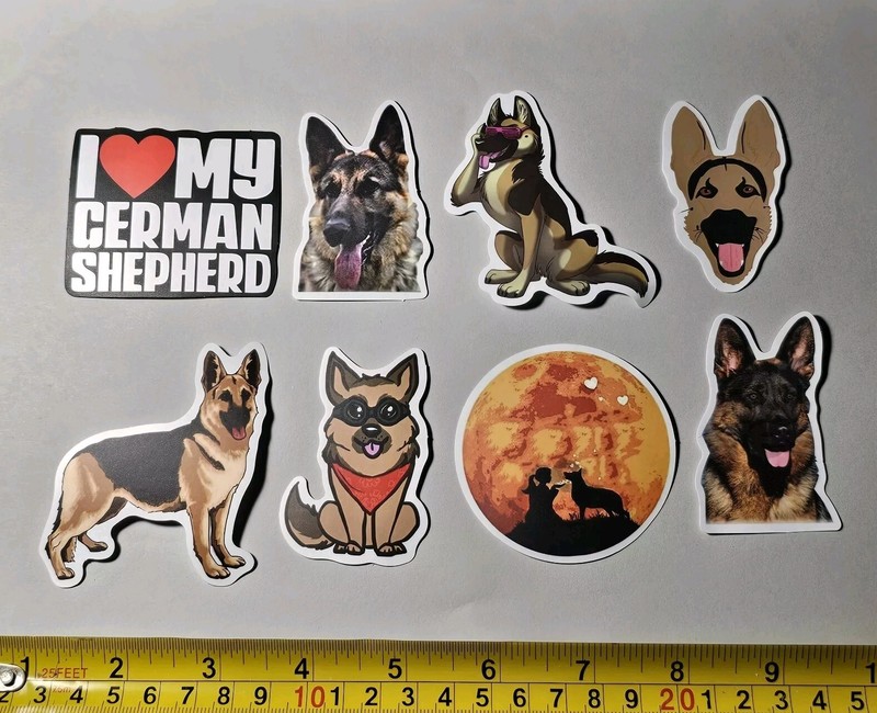 I LOVE MY GERMAN SHEPHERD FUNNY PUP LOT DOGS PUPPIES S60 STICKER DOG STICKERS