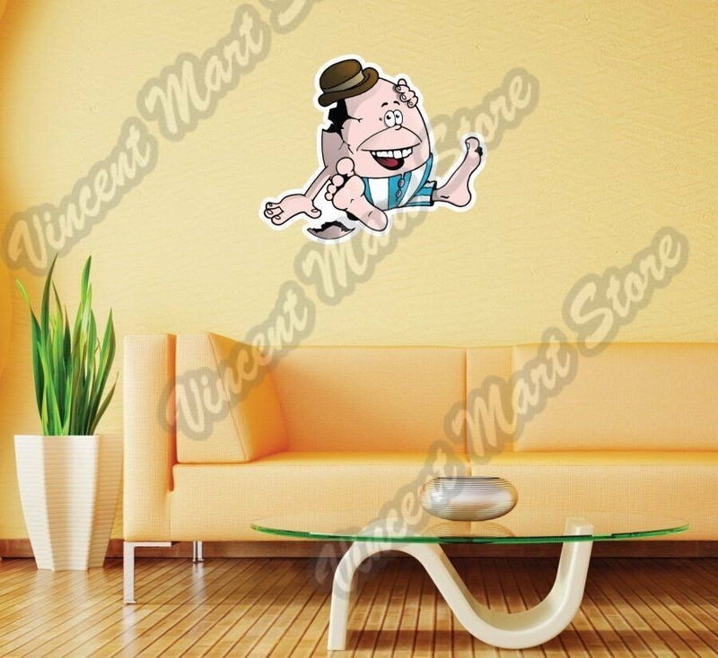 Humpty Dumpty Sat On Wall Cracked Egg Wall Sticker Room Interior Decor 22″X22″