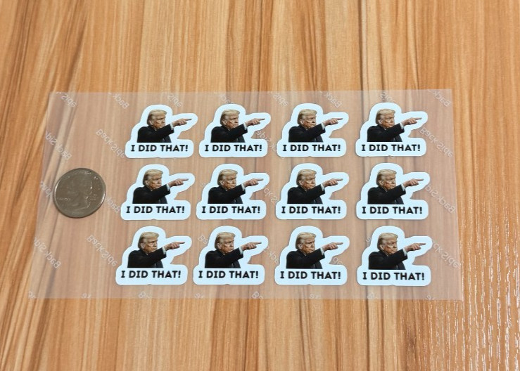 Trump I Did That Stickers 100 Pcs 1.25" Waterproof Vinyl Decals for Car Gas Pump gallery