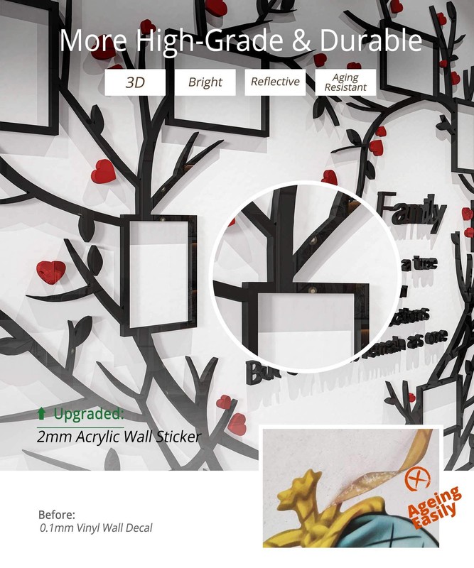 DecorSmart Love Family Tree Wall Decor Picture Frame Collage Multicolor gallery