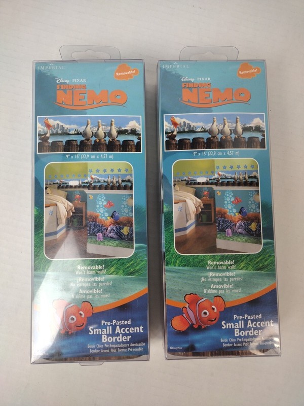 2 Pack Finding Nemo VTG Self-Stick Wall Border 9″ x 15′ Nursery Kids Room- NEW