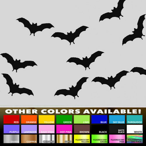 3.9″ X 2″ Flying Bats Home Office Wall Bathroom Window Vinyl Decal Sticker Decor