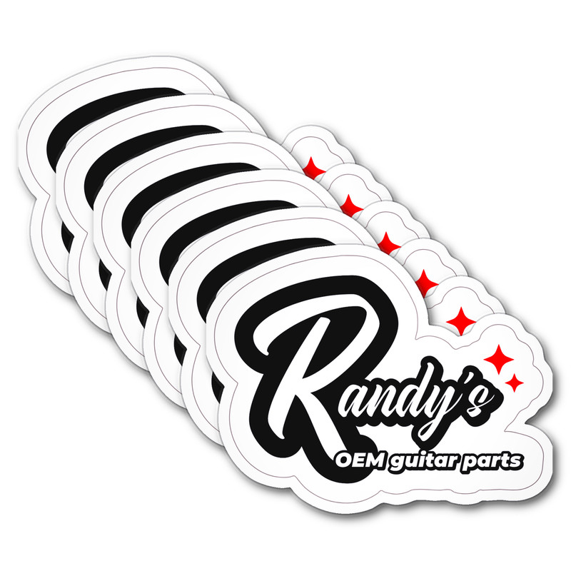 Randy’s OEM Guitar Parts Die-Cut Vinyl Stickers (6-Pack)