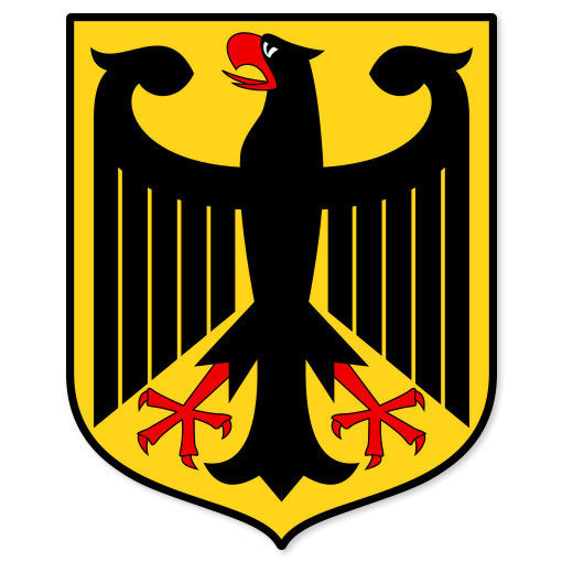 Germany German Coat of Arms bumper sticker 4″ x 5″