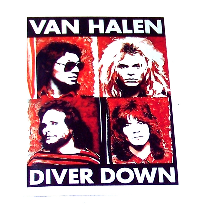 VAN HALEN Logo Die Cut Sticker Decal Music Band Rock Metal Van Halen Diver Down