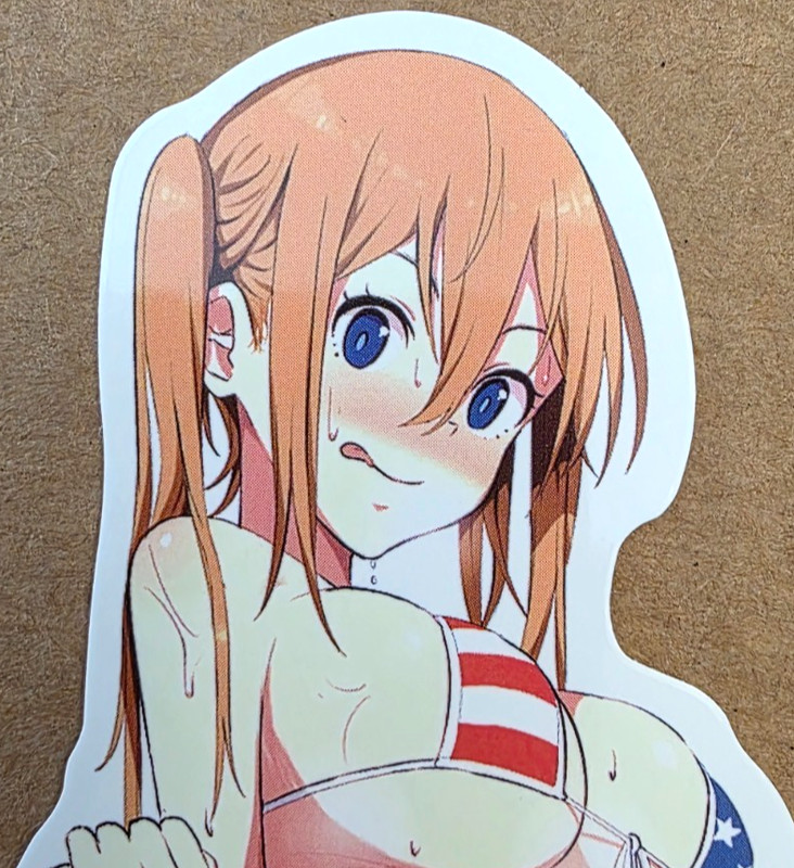 Waifu Sticker Girl Summer Bikini Princess Beach Idol Anime Manga Pin Up Pinup gallery