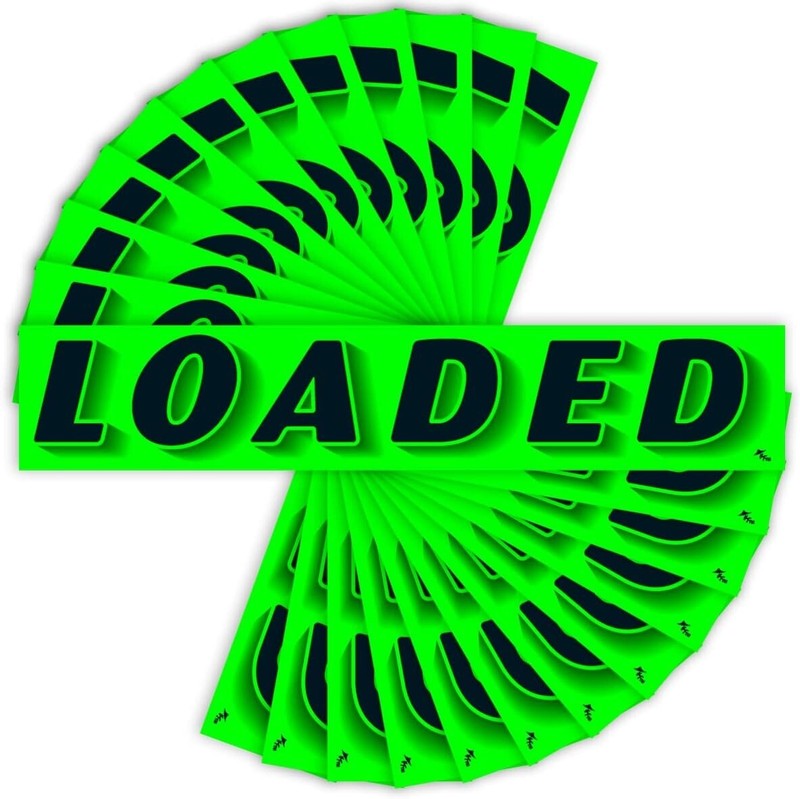 Versa Tags 12Pack of LOADED Stickers Car Lot Windshield Slogan Decals