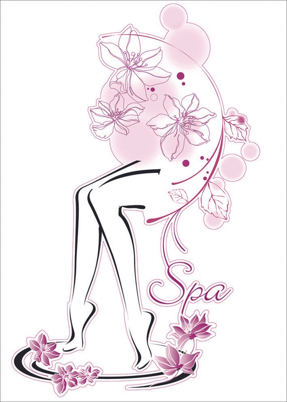 Pre-Cut Reusable Spa Room Artwork Decor Wall Sticker Decal 15″W X 23″H