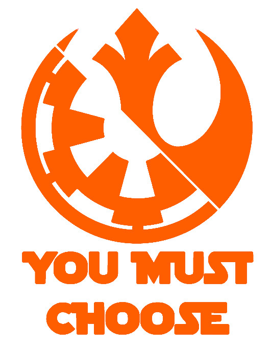 YOU MUST CHOOSE, STAR WARS, EMPIRE / REBEL, DARK /LIGHT, Decal Stickers for Cars gallery