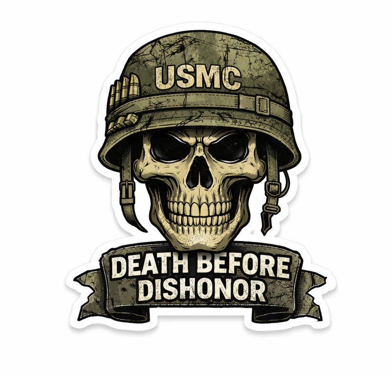 US Marine Corps Style Sticker Decal Veteran Military USA Flag Seal 14