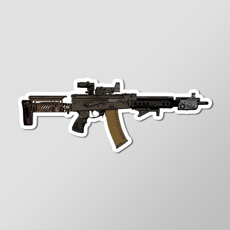 Alpha AK Rifle Art – Laptop Sticker Vinyl 4″ Wide