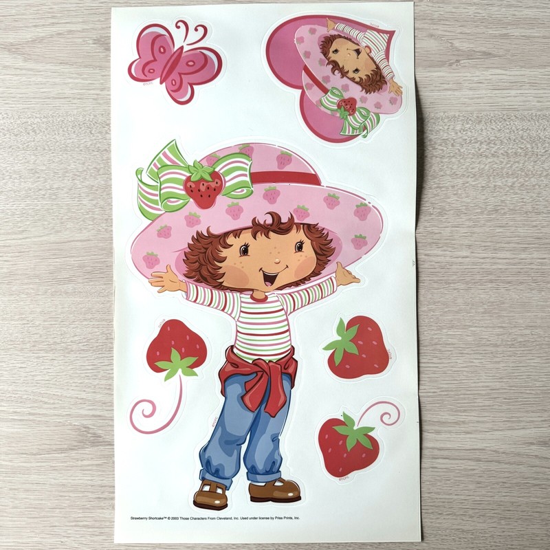 STRAWBERRY SHORTCAKE CUSTARD Cat 22 Jumbo Stick-ups wall stickers MURAL decals gallery