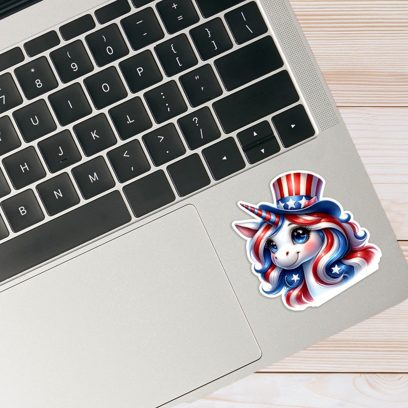 Red White Blue Unicorn - Vinyl Decal Sticker - Car Window Laptop - #1621 gallery
